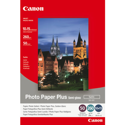 Canon SG-201 Semi-Gloss Photo Paper Plus 4x6" - 50 Sheets