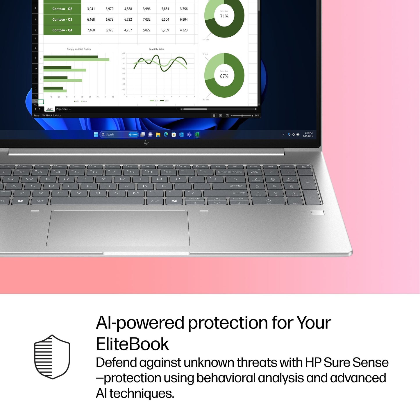 HP EliteBook 6 G1i AI Intel Core Ultra 7 255U Laptop 40.6 cm (16") WUXGA 16 GB DDR5-SDRAM 512 GB SSD Wi-Fi 6E (802.11ax) Windows 11 Pro AI PC Silver