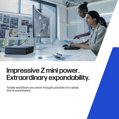 HP Z2 Mini G1i Intel Core Ultra 9 285K 32 GB DDR5-SDRAM 1 TB SSD NVIDIA RTX 2000 Ada Windows 11 Pro Mini PC Workstation AI Workstation, AI PC Black