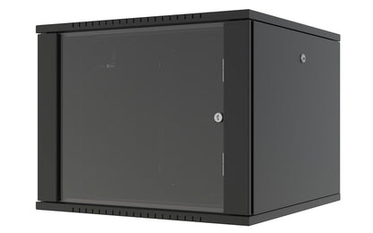 Lanview RWF09U66BL rack cabinet 9U Wall mounted rack Black