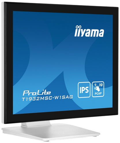 iiyama ProLite T1932MSC-W1SAG computer monitor 48.3 cm (19") 1280 x 1024 pixels Full HD LED Touchscreen Tabletop White