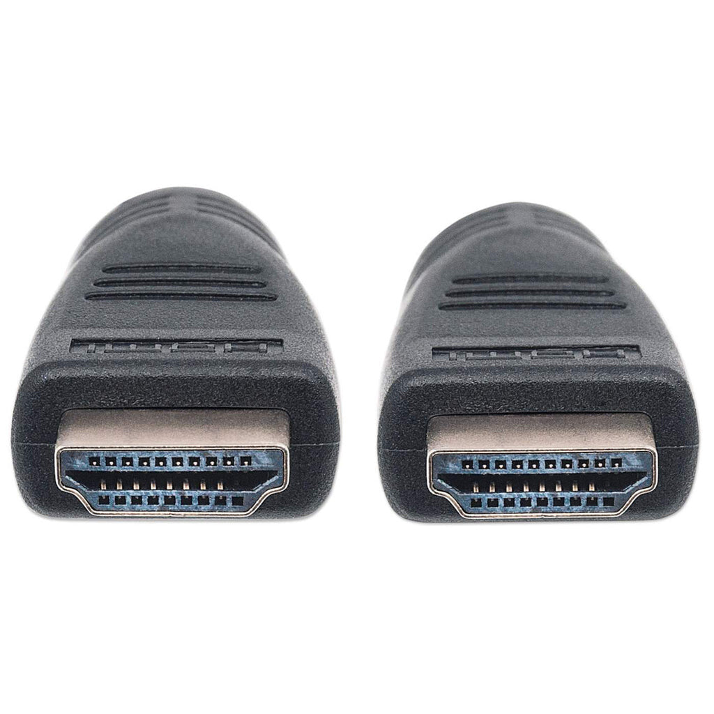 Manhattan HDMI Cable with Ethernet (CL3 rated, suitable for In-Wall use), 4K@60Hz (Premium High Speed), 10m, Male to Male, Black, Ultra HD 4k x 2k, In-Wall rated, Fully Shielded, Gold Plated Contacts, Lifetime Warranty, Polybag