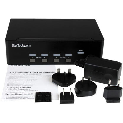 StarTech.com 4-port KVM Switch with Dual VGA - USB 2.0