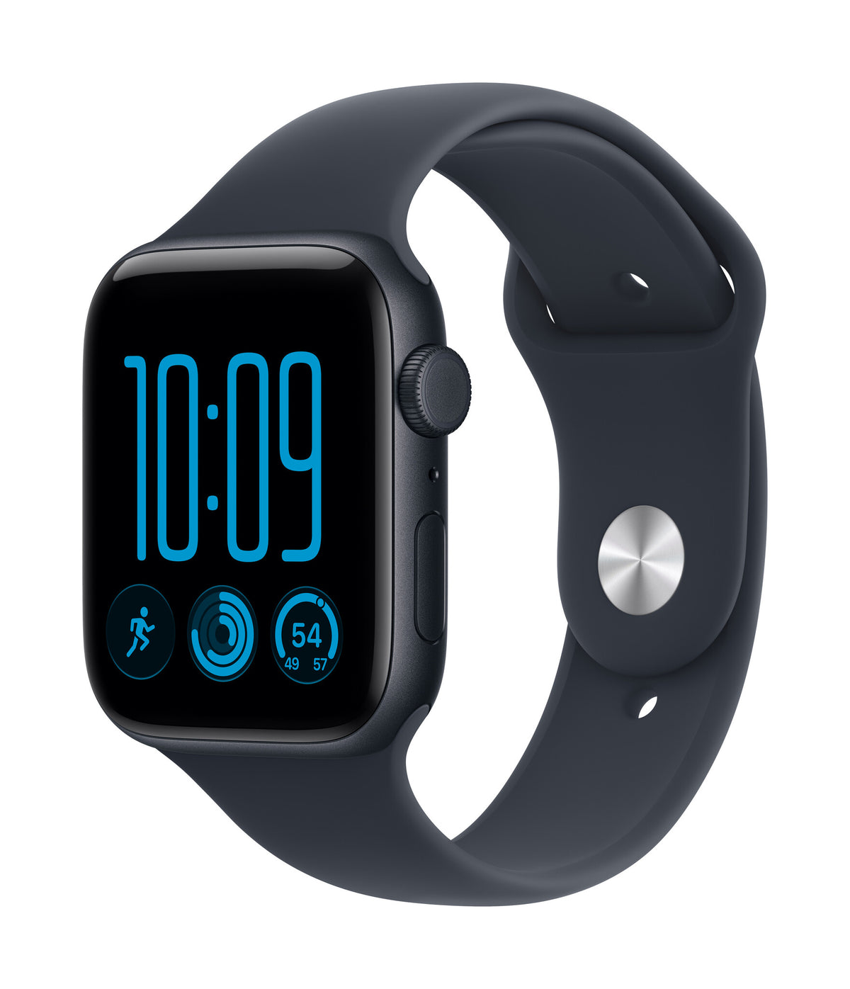 Apple Watch SE (3nd generation) SE 3 GPS + Cellular 44mm Midnight Aluminium Case with Navy Blue Sport Band - S/M