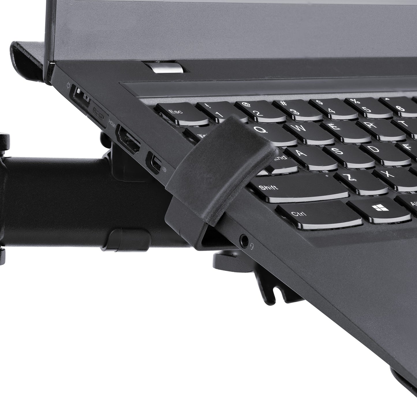 StarTech.com Laptop Desk Mount - Monitor and Laptop Mount - Displays up to 34" (17.6lb/8kg) & Laptops (4.5kg/9.9lb) - Articulating VESA Laptop Tray Arm - Clamp / Grommet Mount