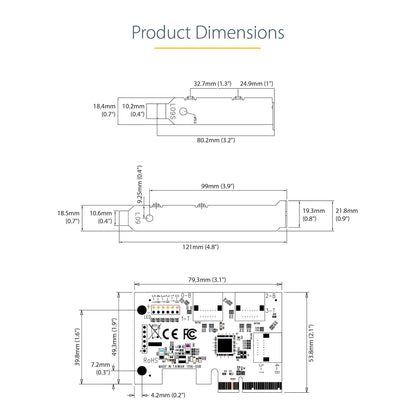 StarTech.com SATA PCIe Card - 6 Port PCIe SATA Expansion Card - 6Gbps - Low/Full Profile - Stacked SATA Connectors - ASM1166 Non-Raid - PCI Express to SATA Converter - TAA