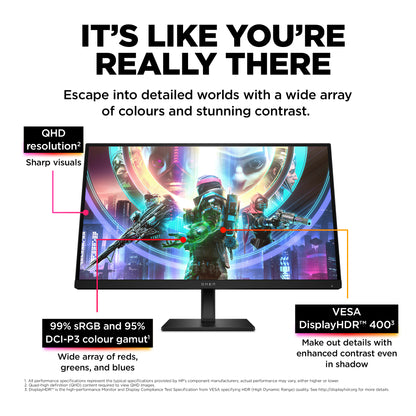 OMEN by HP 27 inch QHD 240Hz Gaming Monitor - OMEN 27qs