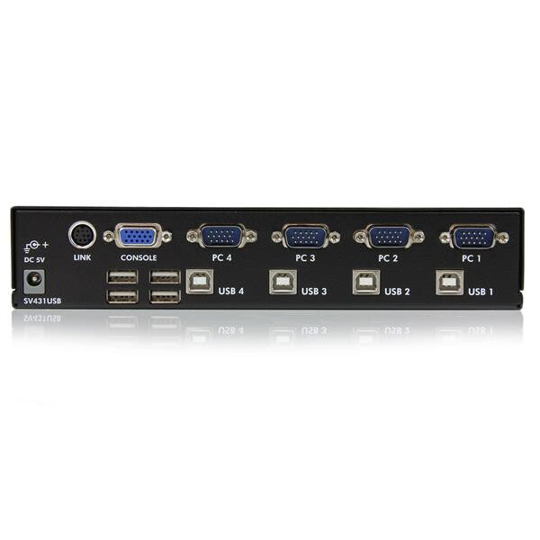 StarTech.com 4 Port Professional VGA USB KVM Switch with Hub