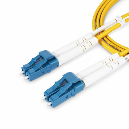 StarTech.com 30m (98.4ft) LC to LC (UPC) OS2 Single Mode Duplex Fiber Optic Cable, 9/125µm, 100G, Bend Insensitive, Low Insertion Loss - LSZH Fiber Jumper Cord