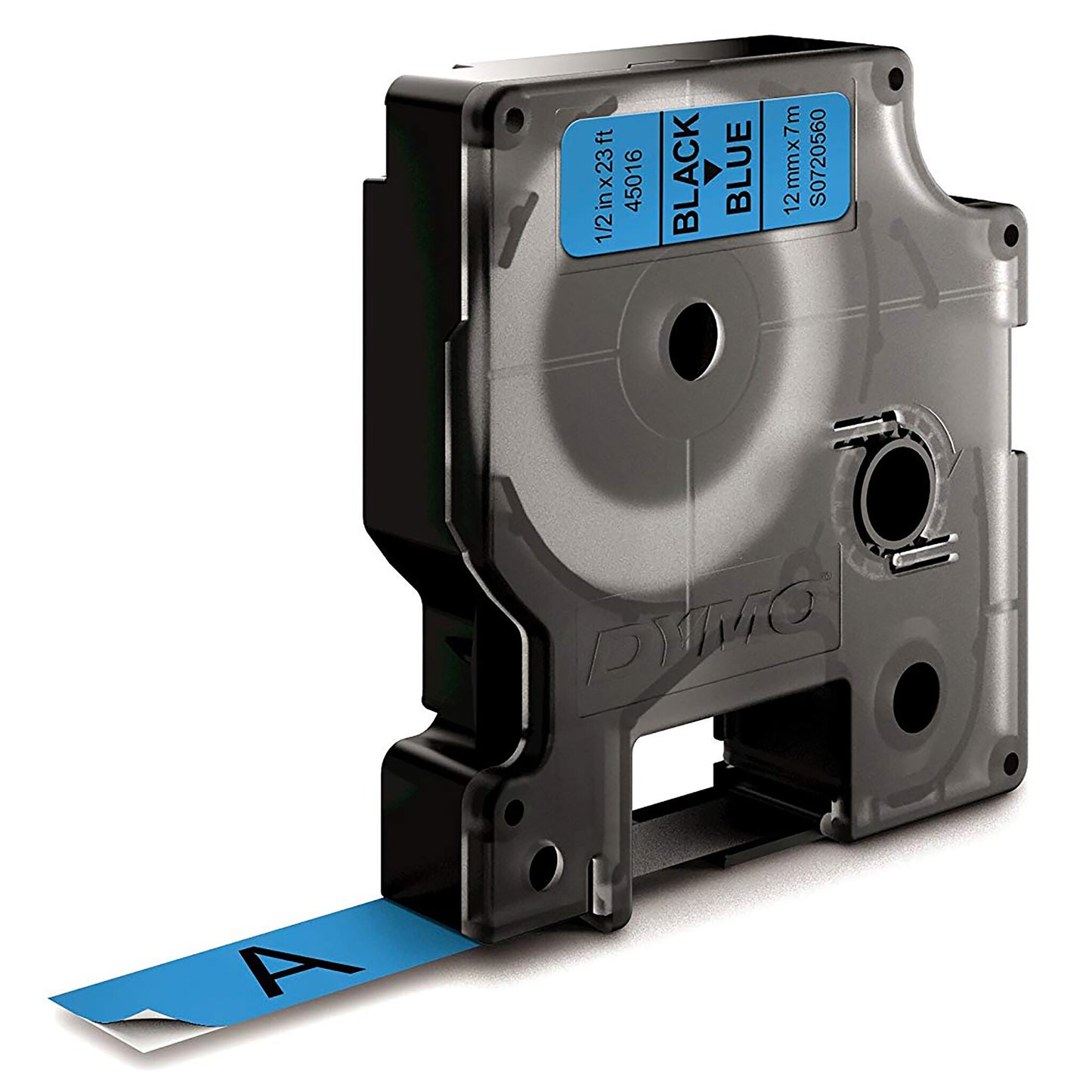 DYMO Authentic D1 Labels | Black Print on Blue Tape | 12 mm x 7 m | Self-Adhesive Labels for LabelManager Label Makers | Made in Europe