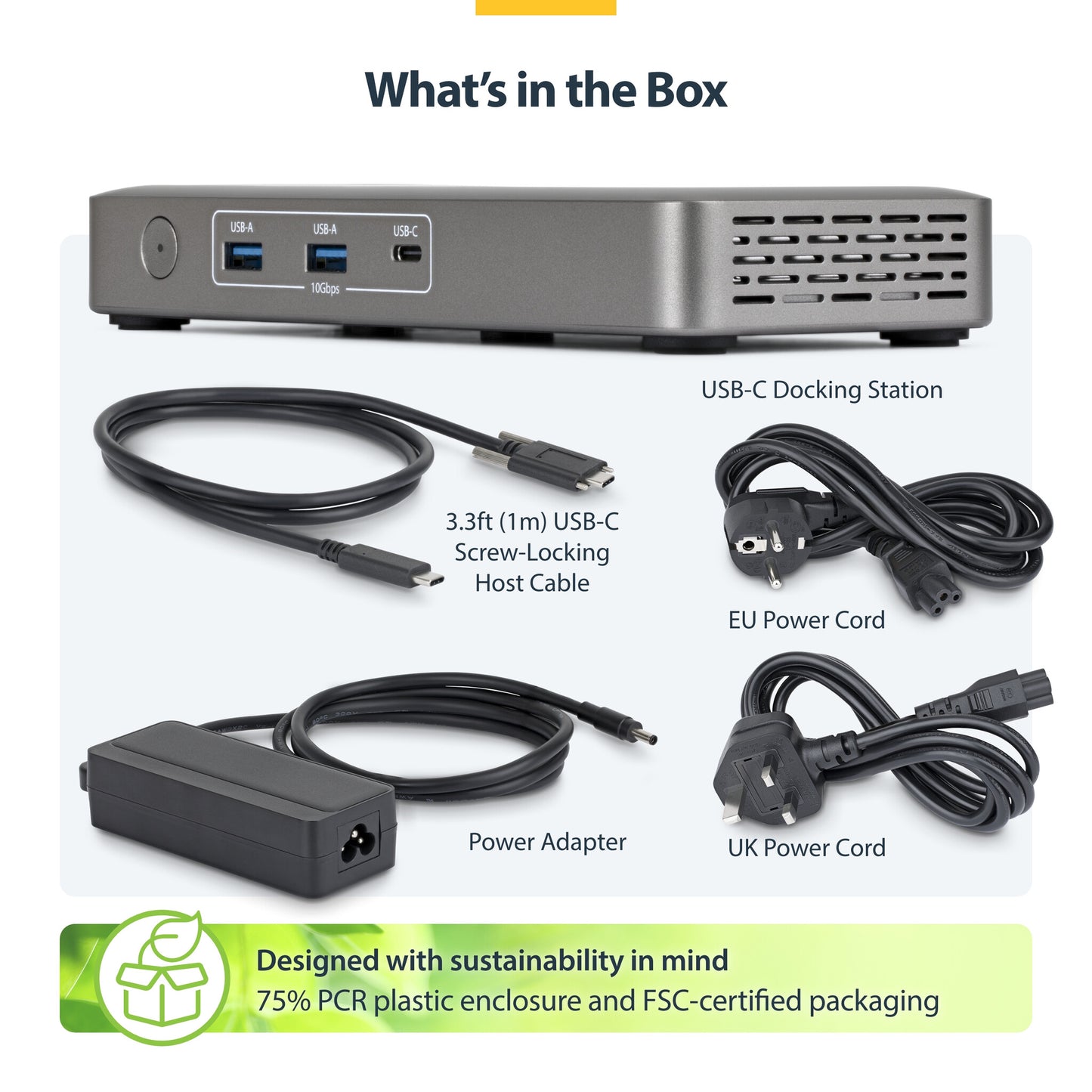 StarTech.com USB4 Docking Station, Driverless Dual 4K 144Hz for Mac and Windows, Universal USB-C Dock with DisplayPort, 100W PD and 2.5GbE