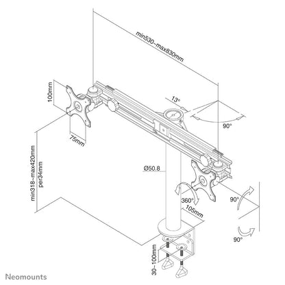 Neomounts desk monitor arm