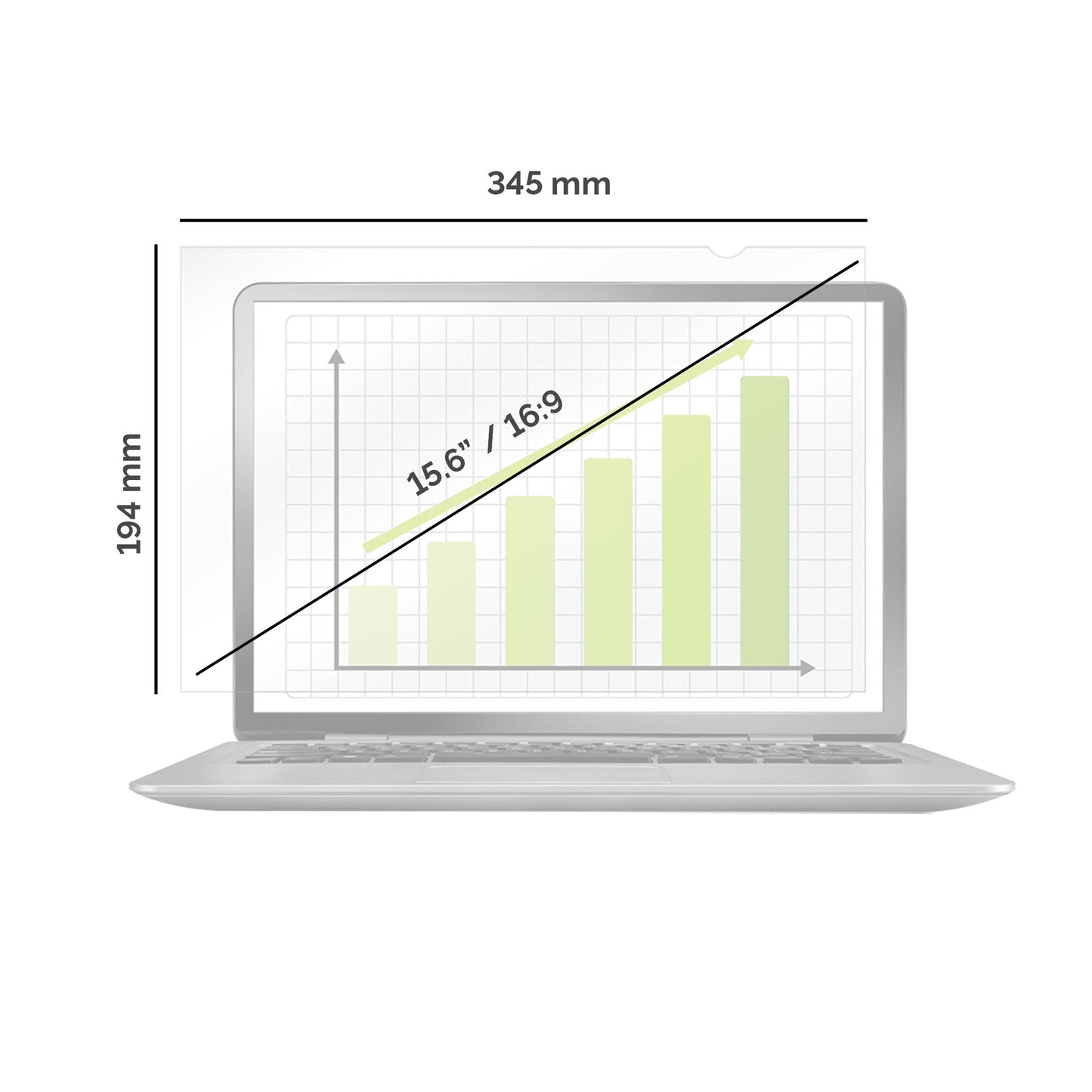 Fellowes PrivaScreen 39.6 cm (15.6") Monitor/Laptop Frameless display privacy filter