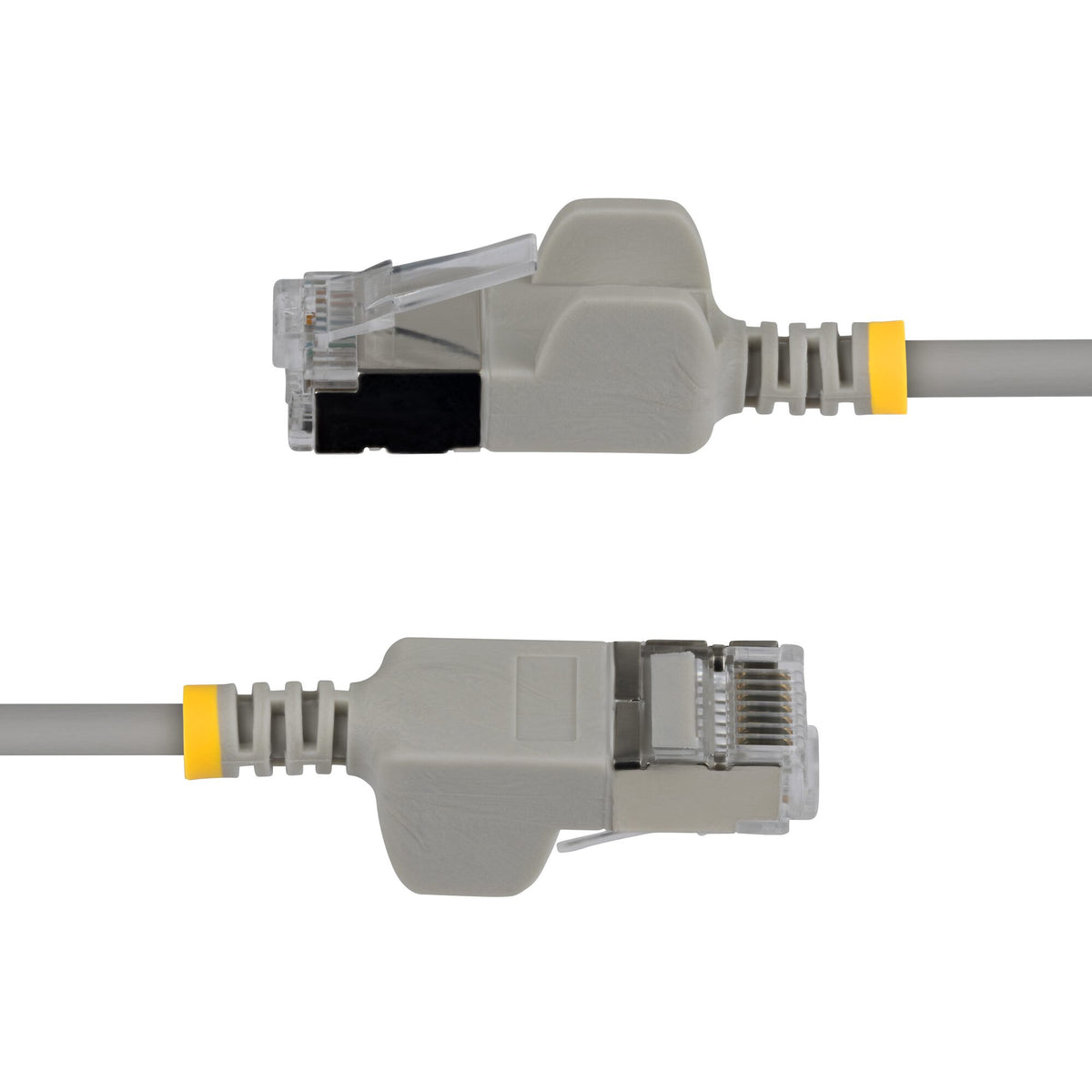 StarTech.com 1.5m Gray Ultra Slim Cat6A Ethernet Cable, Snagless, FTP, Pure Bare Copper Wire, 34AWG Slim RJ45 Network Patch Cord, Individually Tested