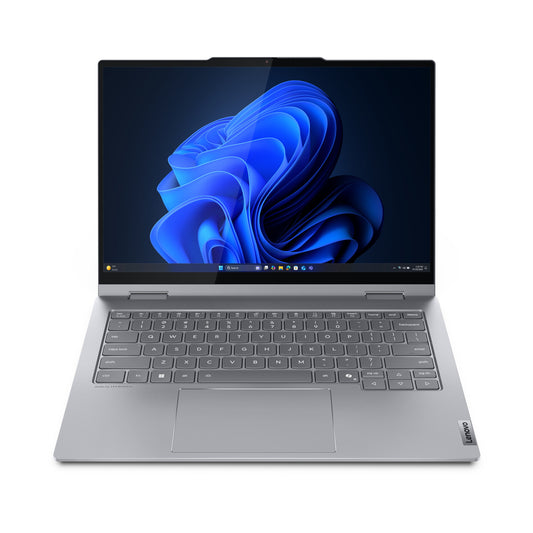 Lenovo ThinkBook 14 2-in-1 G5 IAU Intel Core Ultra 5 225U Hybrid (2-in-1) 35.6 cm (14") Touchscreen WUXGA 16 GB DDR5-SDRAM 512 GB SSD Wi-Fi 6E (802.11ax) Windows 11 Pro UK English Grey