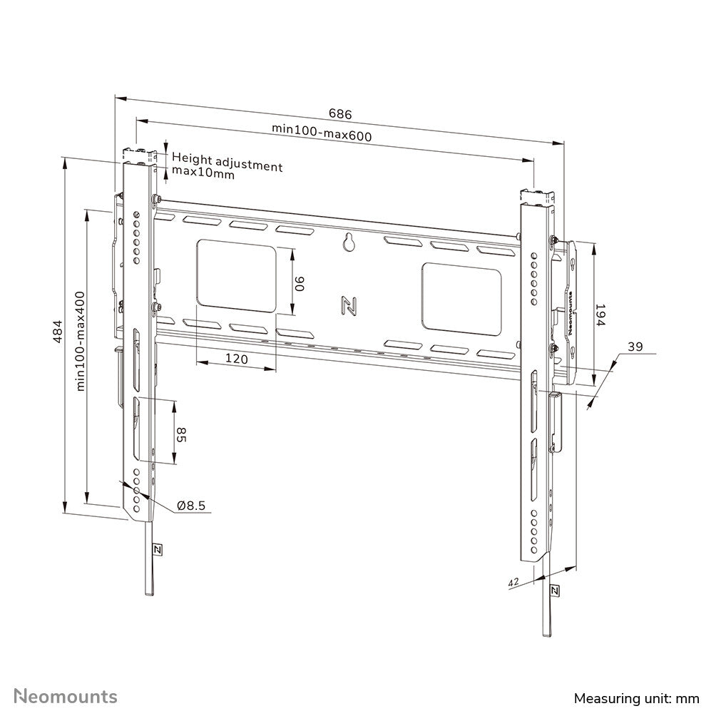 Neomounts heavy duty tv wall mount