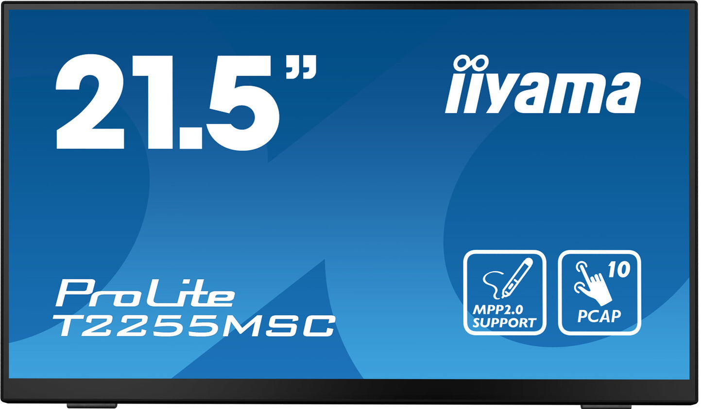 iiyama ProLite T2255MSC-B1 computer monitor 54.6 cm (21.5") 1920 x 1080 pixels Full HD LCD Touchscreen Black