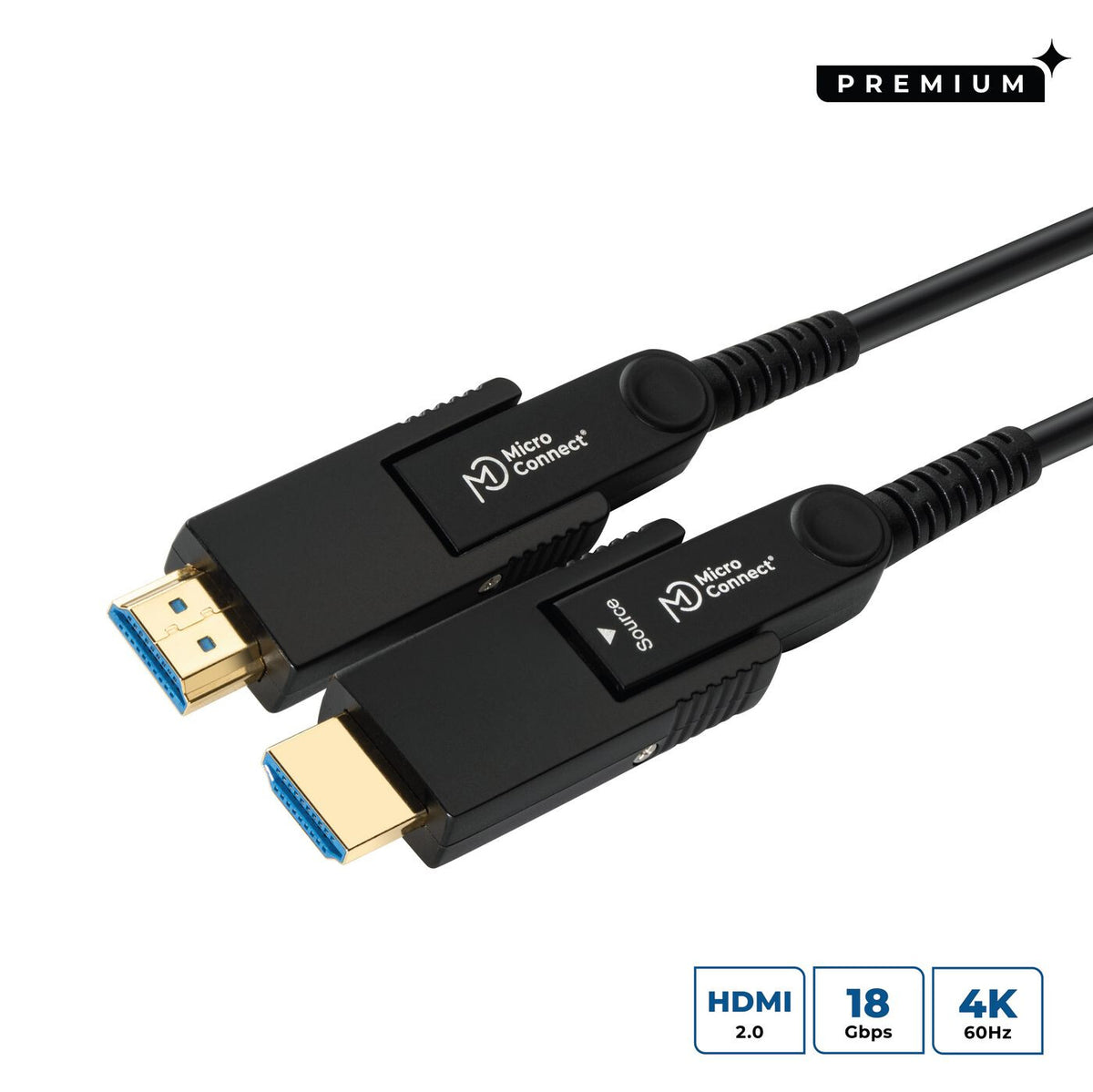 Microconnect MC-HDMIDD-10V2.0DOP HDMI cable 10 m HDMI Type A (Standard) Black