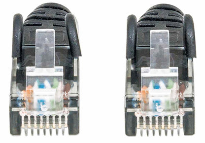 Intellinet Network Patch Cable, Cat6, 2m, Black, CCA, U/UTP, PVC, RJ45, Gold Plated Contacts, Snagless, Booted, Lifetime Warranty