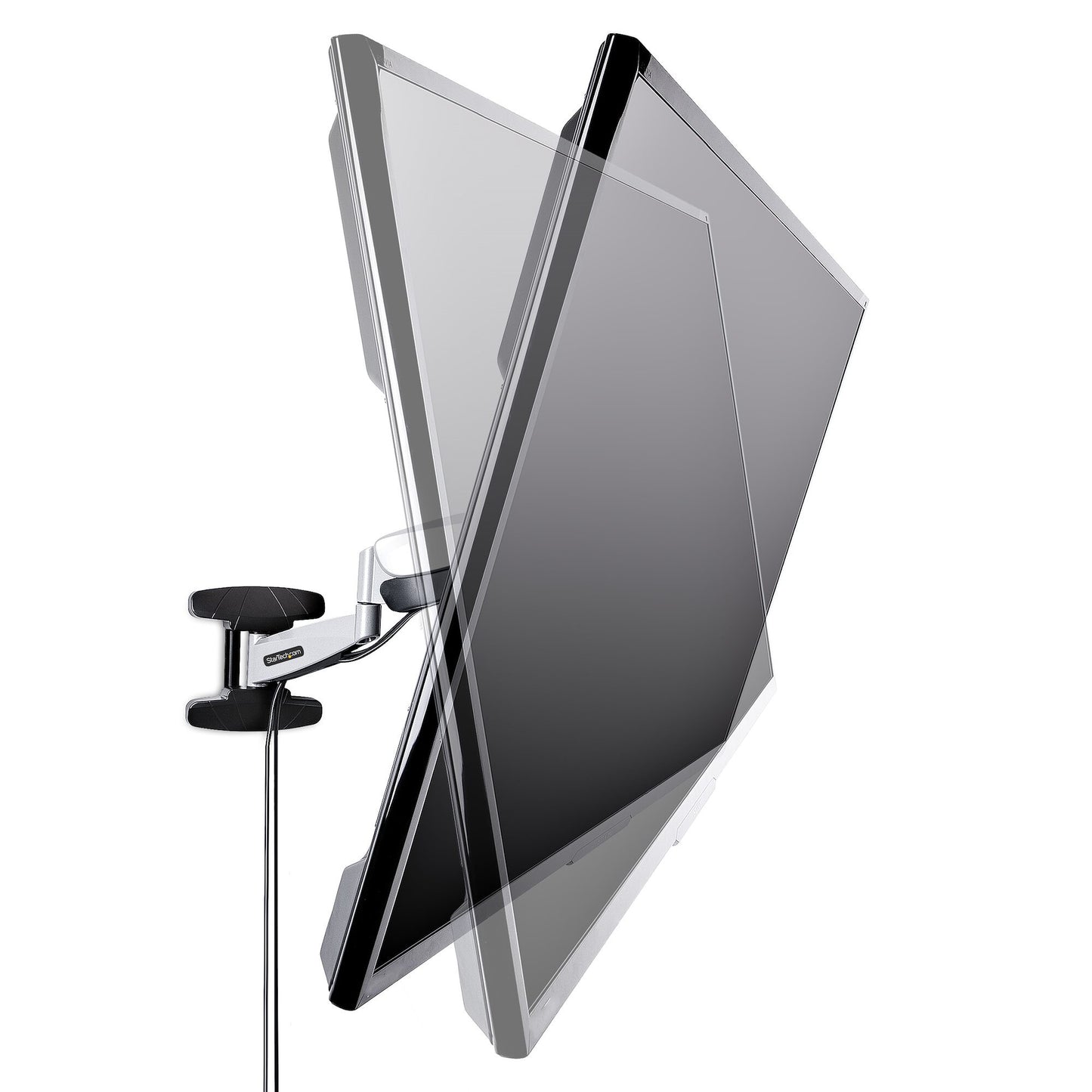 StarTech.com VESA TV Wall Mount, Adjustable Full Motion TV Wall Mount For 23"-55" Displays, Slim TV Mounting Bracket Supports 66lb (30kg), Extendable/Tilting/Swivel TV Wall Mount