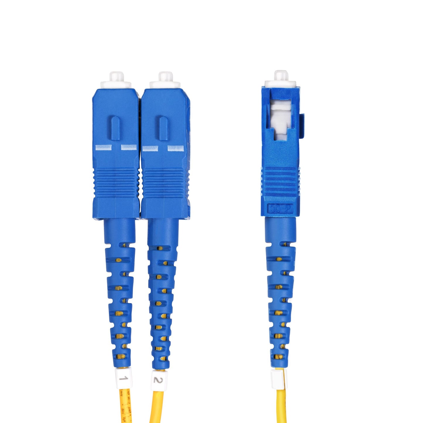 StarTech.com 2m (6.6ft) LC to SC (UPC) OS2 Single Mode Duplex Fiber Optic Cable, 9/125µm, 100G, Bend Insensitive, Low Insertion Loss - LSZH Fiber Jumper Cord