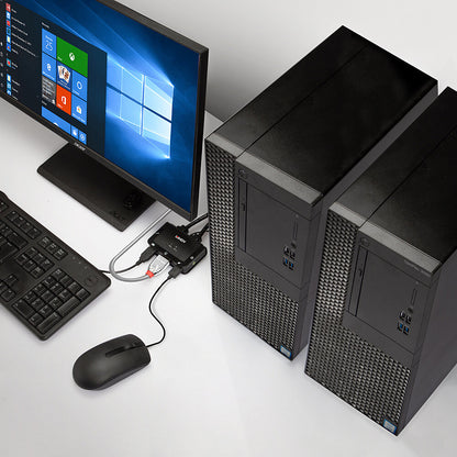 Lindy 2 Port HDMI 4K30, USB 2.0 and Audio Cable KVM Switch