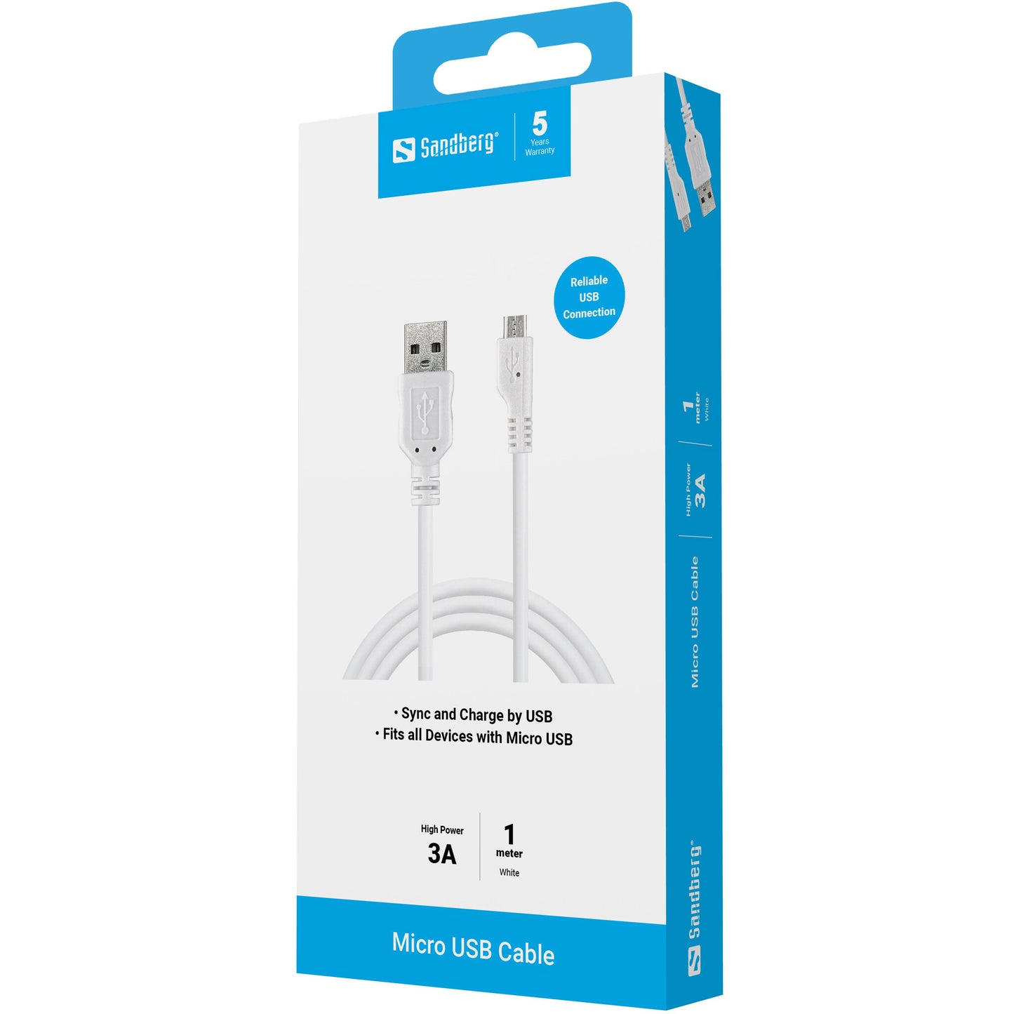 Sandberg MicroUSB Sync/Charge Cable 1m