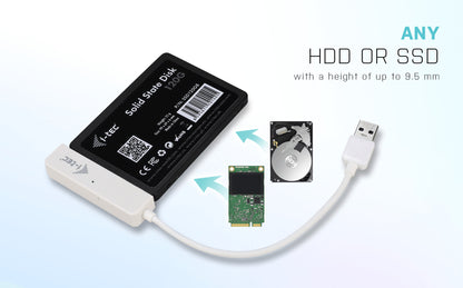 i-tec MySafe USB 3.0 Easy 2.5" External Case – White