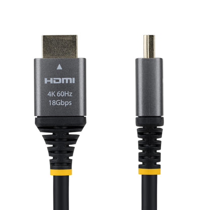 StarTech.com 5ft (1.5m) Premium Certified High Speed HDMI Cable, 4K 60Hz/1440p 144Hz, HDMI 2.0 Cable with HDR10/ARC, 18Gbps, 4K HDMI Cord for Monitor/TV/Display, High-Flex TPE Jacket