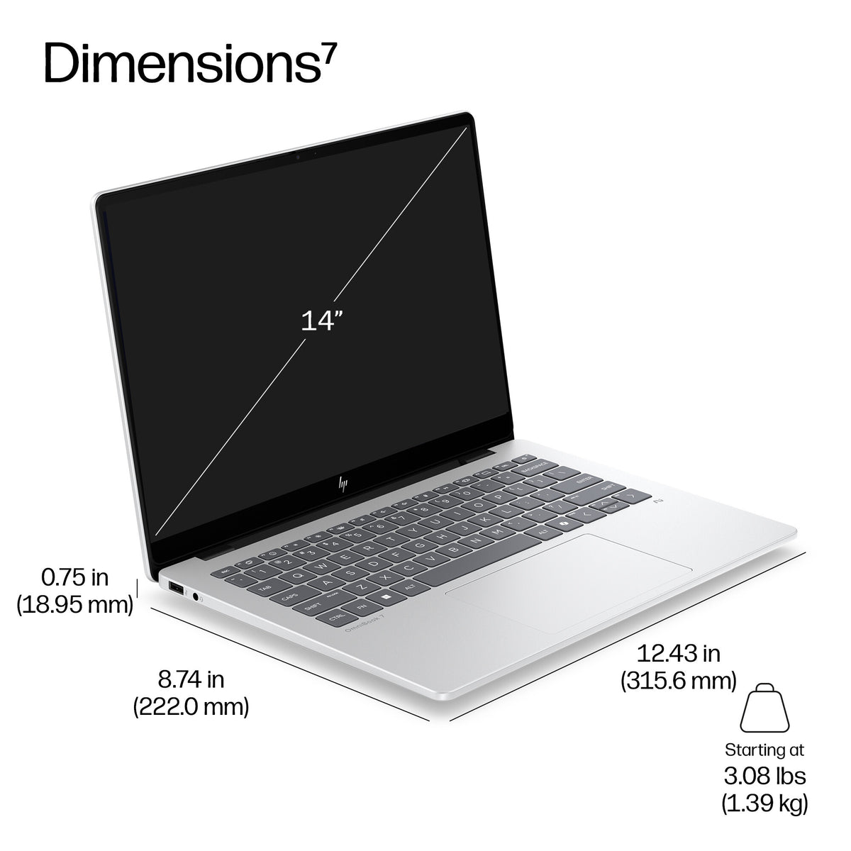 HP EliteBook 8 G2i 14 inch Notebook Next Gen AI PC Copilot+ PC Intel Core Ultra 5 325 Laptop 35.6 cm (14") WUXGA 32 GB DDR5-SDRAM 256 GB SSD Wi-Fi 7 (802.11be) Windows 11 Pro Silver