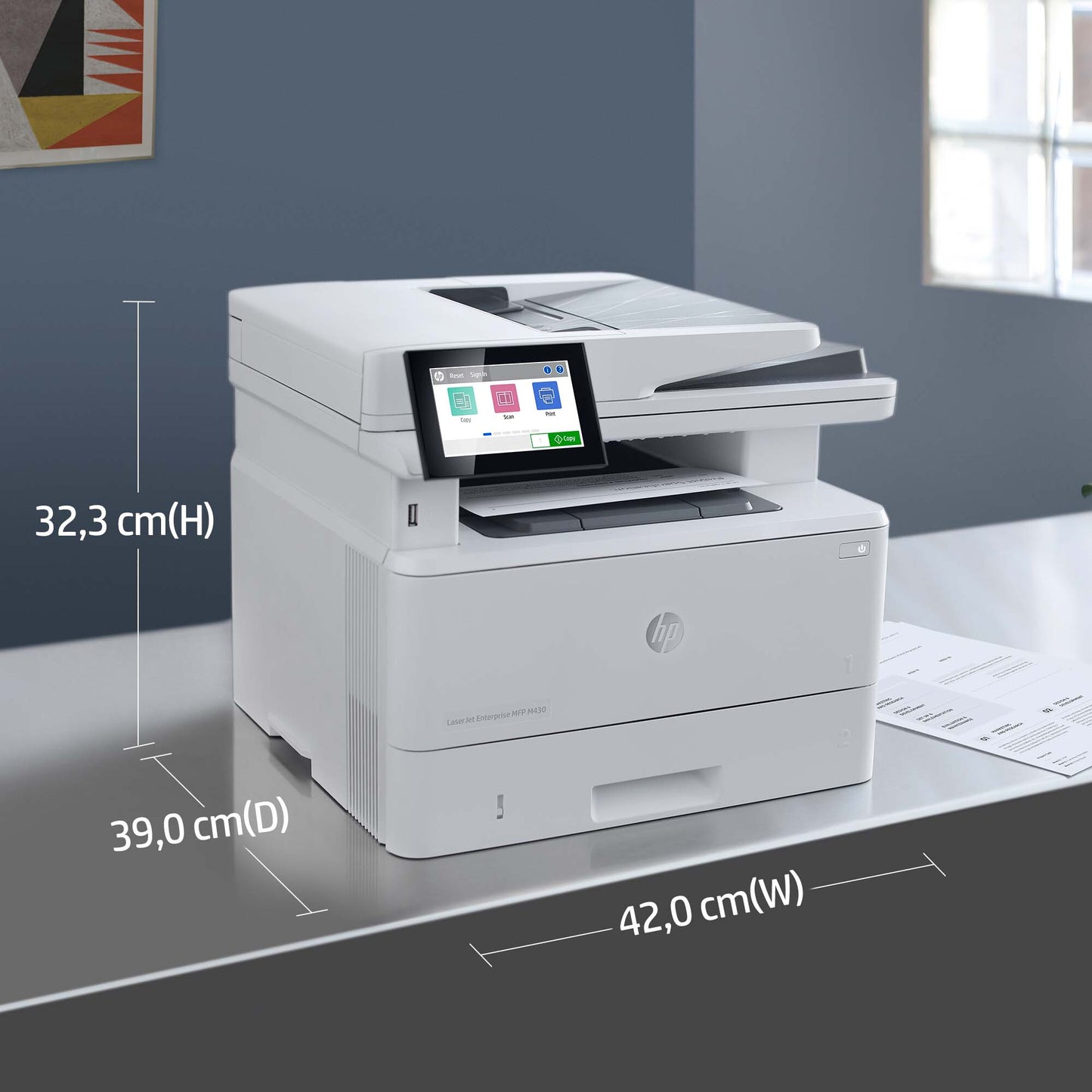HP LaserJet Enterprise M430f Multifunction Black and white Printer, Ethernet Only; Copier, Scanner