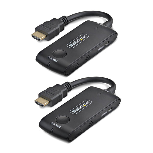 StarTech.com Wireless HDMI Extender for Meeting Rooms and Huddle Spaces, 4K 60Hz, 65ft Range, USB Powered, Plug-and-Play Transmitter and Receiver Kit