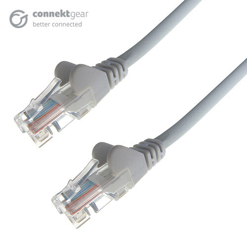 connektgear 0.5m RJ45 CAT6 UTP Stranded Flush Moulded LS0H Network Cable - 24AWG - Grey