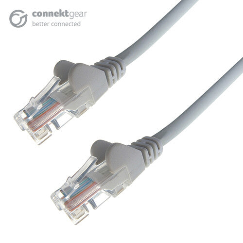 connektgear 2m RJ45 CAT6 UTP Stranded Flush Moulded LS0H Network Cable - 24AWG - Grey