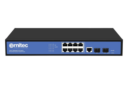 Ernitec ELECTRA-M08-1GB-150W network switch Managed L2/L2+ Gigabit Ethernet (10/100/1000) Power over Ethernet (PoE)