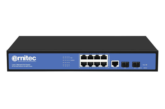 Ernitec ELECTRA-M08-1GB-150W network switch Managed L2/L2+ Gigabit Ethernet (10/100/1000) Power over Ethernet (PoE)