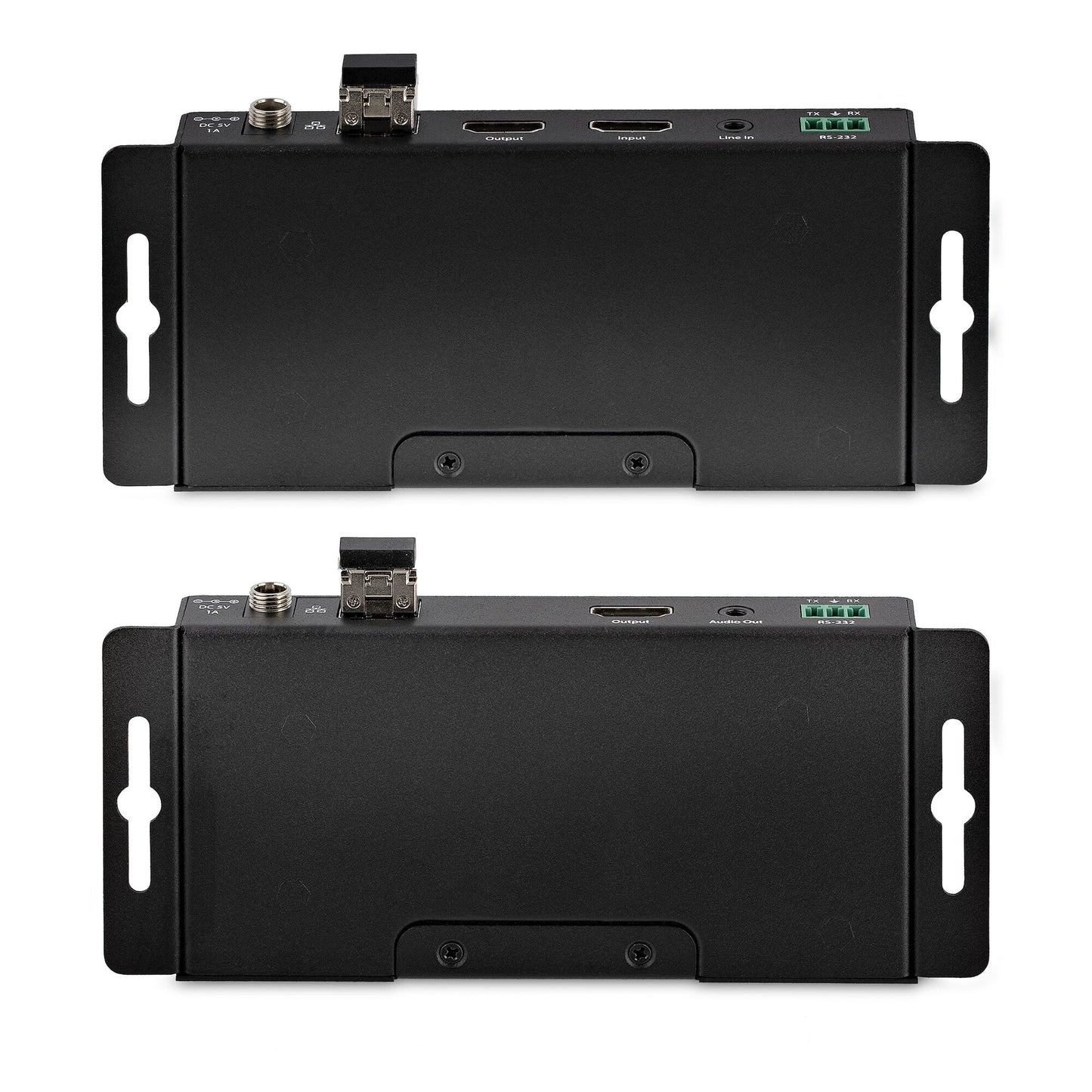 StarTech.com 4K HDMI over Fiber Extender Kit, 4K 60Hz up to 3300ft/1km (Single Mode) or 1000ft/300m (Multimode) LC Fiber Optic, HDR, HDCP, 3.5mm Audio/RS232/IR Extender, Transmitter and Receiver Kit