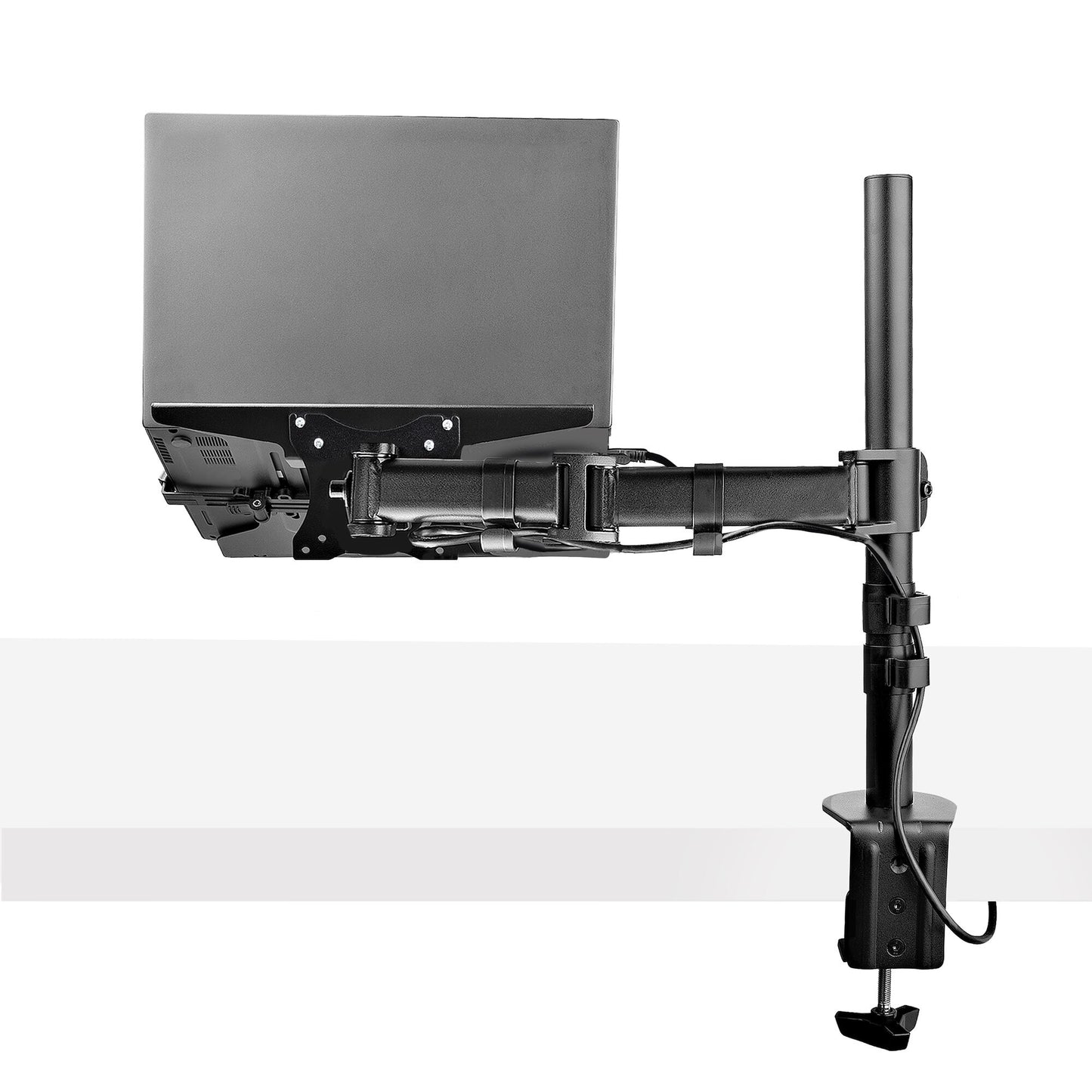 StarTech.com Laptop Desk Mount - Monitor and Laptop Mount - Displays up to 34" (17.6lb/8kg) & Laptops (4.5kg/9.9lb) - Articulating VESA Laptop Tray Arm - Clamp / Grommet Mount