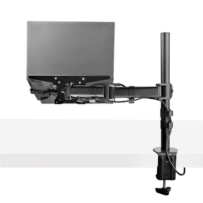 StarTech.com Laptop Desk Mount - Monitor and Laptop Mount - Displays up to 34" (17.6lb/8kg) & Laptops (4.5kg/9.9lb) - Articulating VESA Laptop Tray Arm - Clamp / Grommet Mount