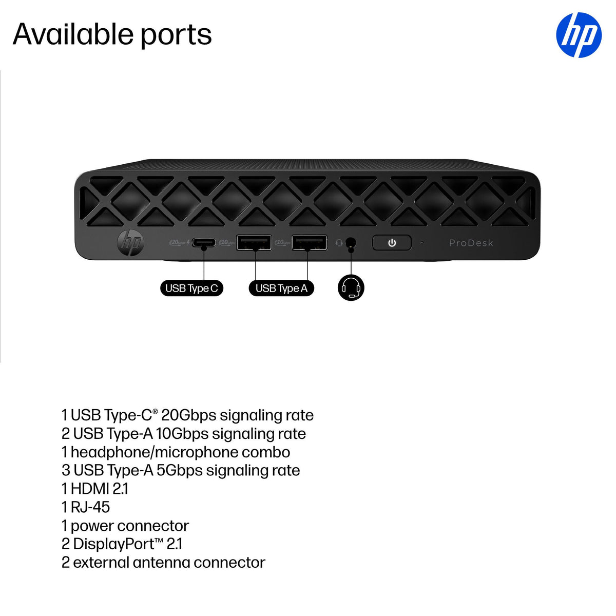 HP ProDesk 4 Mini G1i Intel Core Ultra 5 235T 16 GB DDR5-SDRAM 256 GB SSD Windows 11 Pro Mini PC AI PC Black