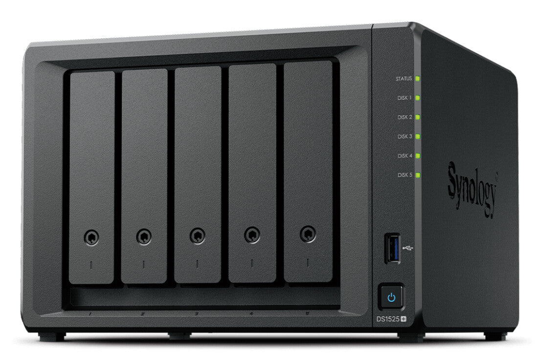 Synology DiskStation DS1525+ NAS/storage server Ryzen Embedded V1500B 8 GB DDR4 0 TB Black