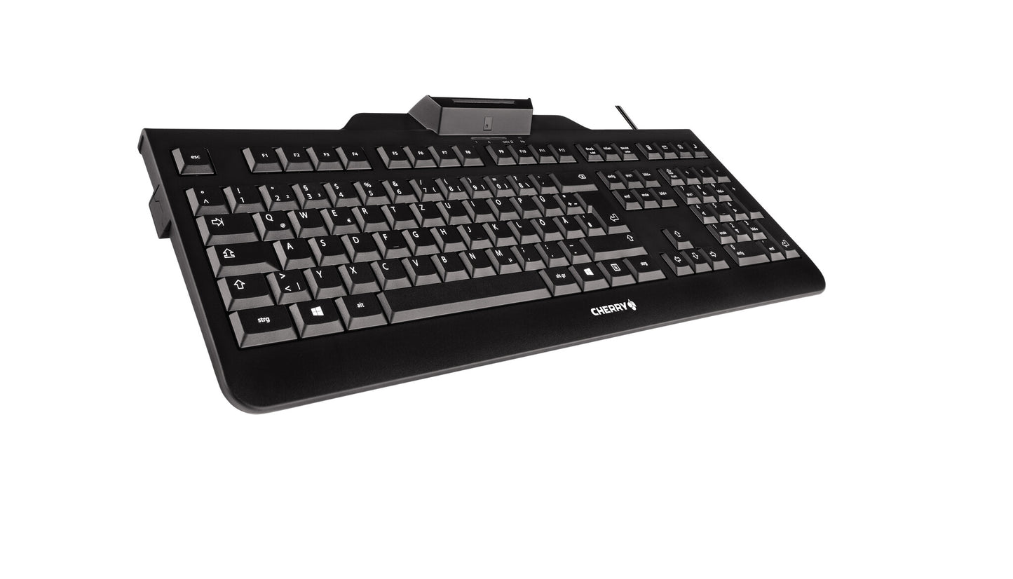 CHERRY KC 1000 SC Corded Smartcard Keyboard, Black, USB (QWERTY - UK)