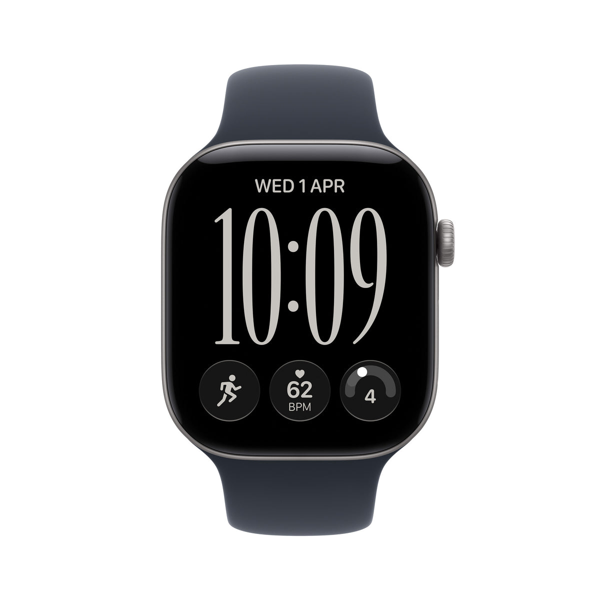 Apple Watch Series 12 GPS + Cellular 42mm Space Grey Aluminium Case with Navy Blue Sport Band - S/M