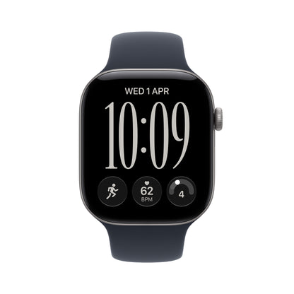Apple Watch Series 12 GPS 46mm Space Grey Aluminium Case with Navy Blue Sport Band - M/L