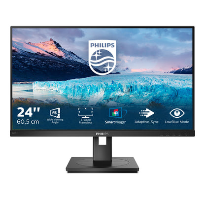 Philips S Line 242S1AE/00 LED display 60.5 cm (23.8") 1920 x 1080 pixels Full HD Black