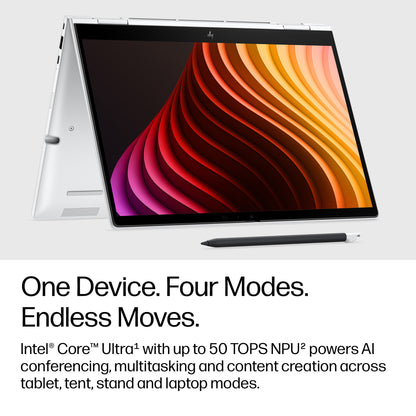 HP EliteBook 8 Flip G2i 13 inch Notebook Next Gen AI PC Copilot+ PC Intel Core Ultra 7 Laptop 33.8 cm (13.3") Touchscreen WUXGA 16 GB LPDDR5x-SDRAM 512 GB SSD Wi-Fi 7 (802.11be) Windows 11 Pro Silver