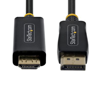 StarTech.com 1m DisplayPort to HDMI Adapter Cable with Gripping Connectors, 4K 60Hz, HDR, Uni-Directional DP to HDMI Video Converter, DP Desktop to HDMI Monitor