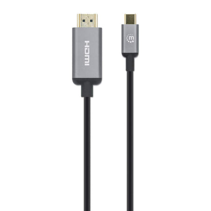 Manhattan USB-C to HDMI Cable, 4K@60Hz, 2m, Black, Three Year Warranty, Equivalent to CDP2HD2MBNL