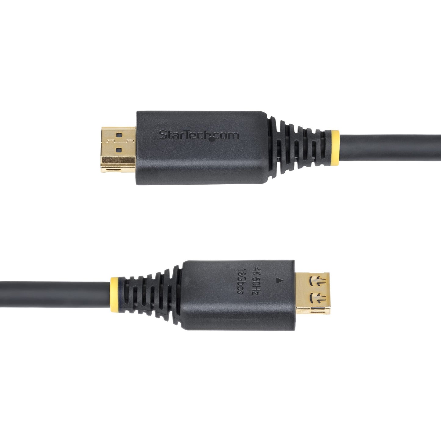StarTech.com 15ft (4.5m) High Speed HDMI Cable with Gripping Connectors, 4K 60Hz/1440p 144Hz, HDR10/HDCP 2.2/ARC, 18Gbps, UHD HDMI 2.0 Cord for TV/Monitor/Display, TPE Jacket