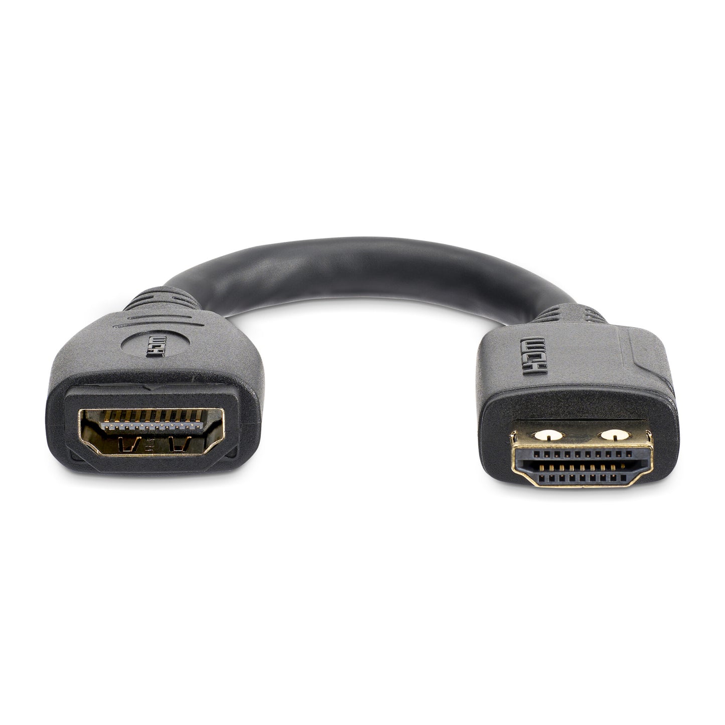 StarTech.com 6" (15cm) HDMI Port Saver Cable - 4K 60Hz High Speed HDMI 2.0 Extension Cable with Ethernet - Short HDMI Extension Cable - HDMI Male to Female Extension Adapter Cord